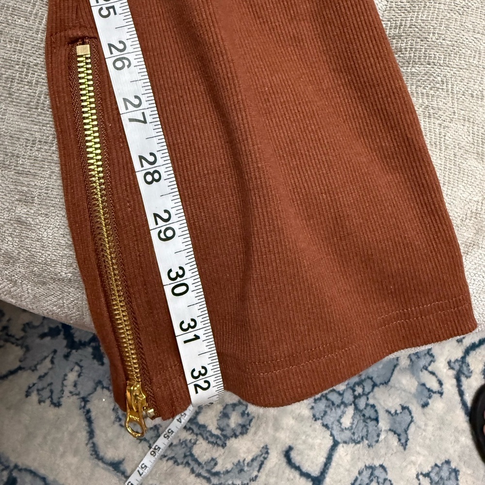 TORDROBES Brown UZip Butterfly Embroidered Ribbed Knit Cargo Flare Pants Sz M - Picture 12 of 12